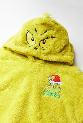 AERO Girls Grinch Sherpa Embroidered Pullover Pajama Hoodie