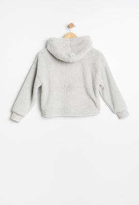 Haut à capuchon à enfiler pyjama AERO en sherpa Snoopy brodé pour fille