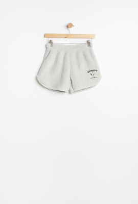 Short pyjama AERO en sherpa Snoopy brodé pour fille