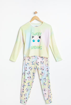 Ensemble pyjama 2 pièces AERO super doux à imprimé graphique Rondoudou Pokémon Sweet Dreams pour fille