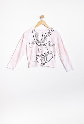 Ensemble pyjama 2 pièces AERO super doux à imprimer graphique Bugs Bunny That's All Folks pour fille