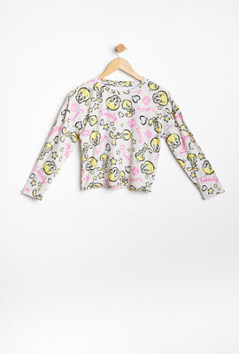 Ensemble pyjama 2 pièces AERO super doux à imprimer graphique Titi le canari pour fille