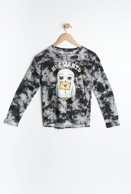 Ensemble pyjama 2 pièces AERO super doux teint noué à imprimer graphique Harry Potter pour fille
