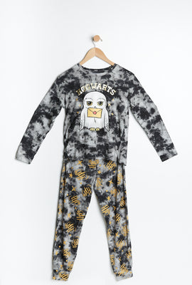 Ensemble pyjama 2 pièces AERO super doux teint noué à imprimer graphique Harry Potter pour fille