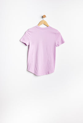 T-shirt AERO avec ourlet arrondi à imprimer graphique papillon Aéropostale pour fille