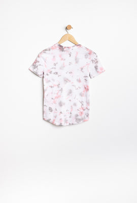 T-shirt AERO avec ourlet arrondi teint noué à imprimer graphique Aéropostale 1987 pour fille