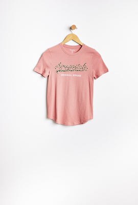 T-shirt AERO avec ourlet arrondi à imprimer graphique motif animalier Aéropostale 1987 pour fille