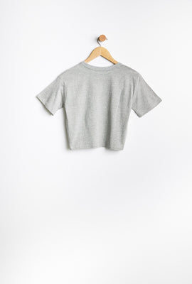 T-shirt AERO coupe court carrée à imprimer graphique Girls Believe pour fille