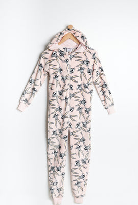 Grenouillère à capuchon AERO super doux pelucheux a imprimé graphique Looney Tunes Bugs Bunny pour fille