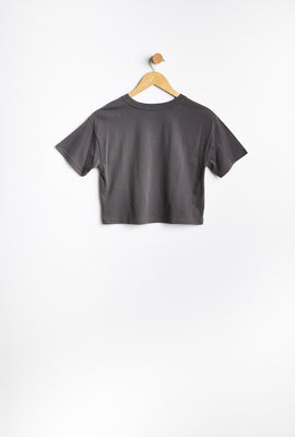 T-shirt AERO coupe court carrée à imprimer graphique The Rolling Stones pour fille