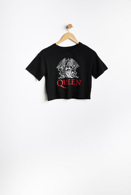 T-shirt AERO coupe court carrée à imprimer graphique Queen pour fille