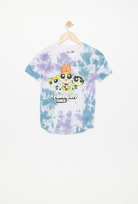 T-shirt AERO teint noué avec ourlet arrondi à imprimé graphique Les Super Nanas pour fille