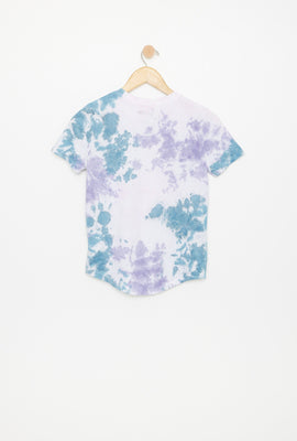 T-shirt AERO teint noué avec ourlet arrondi à imprimé graphique Les Super Nanas pour fille