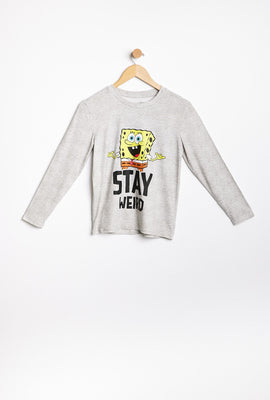 Ensemble pyjama 2 pièces AERO super doux à imprimer graphique Bob l'éponge pour garçon