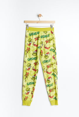 Pantalon pyjama micro polaire AERO à imprimer graphique Le Grincheux pour garçon