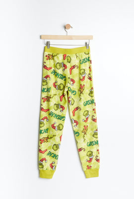 Pantalon pyjama micro polaire AERO à imprimer graphique Le Grincheux pour garçon