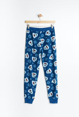 Pantalon pyjama micro polaire AERO à imprimer graphique Rudolphe pour garçon