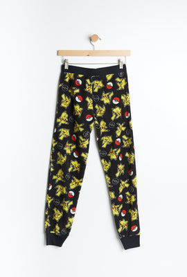 Pantalon pyjama micro polaire AERO à imprimer graphique Pokémon pour garçon