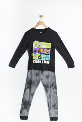 Ensemble pyjama 2 pièces AERO super doux à imprimer graphique Space Jam pour garçon