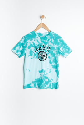 T-shirt AERO teint noué à imprimer graphique crête pour garçon