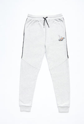 AERO Boys Space Jam Bugs and Daffy Graphic Side Tape Jogger