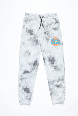 AERO Boys Tie Dye Space Jam Leg Print Graphic Cinched Jogger