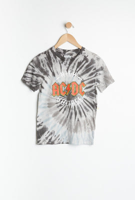 T-shirt AERO teint noué à imprimé graphique AC/DC High Voltage pour garçon