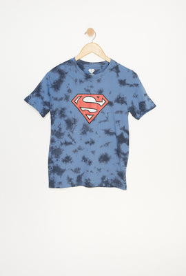 T-shirt AERO teint noué à imprimé graphique logo Superman pour garçon