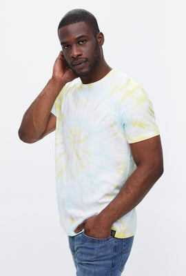 T-shirt teint noué ras du cou