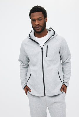 Pull à capuchon zippé en Molleton Tech