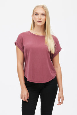 T-shirt dolman effet sablé