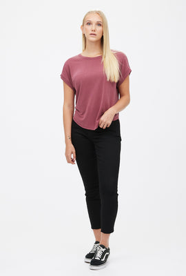 T-shirt dolman effet sablé