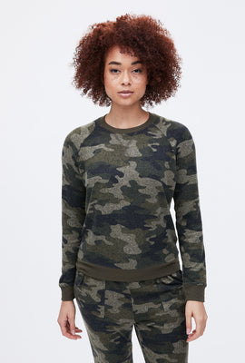 Chandail à enfiler en jersey de coton avec motif camouflage