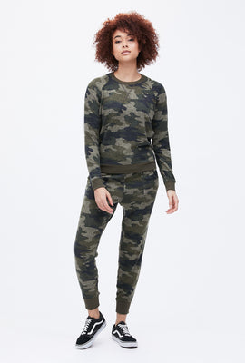 Chandail à enfiler en jersey de coton avec motif camouflage