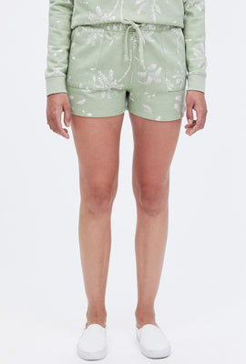 Short avec imprimé de palmiers
