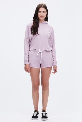Short en tissu bouclette avec imprimé Smiley
