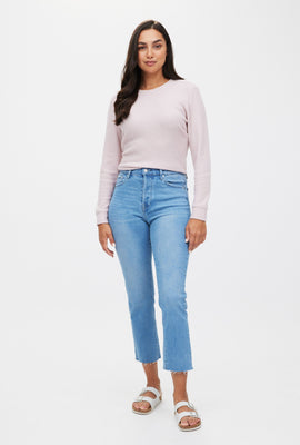 Jean droit taille haute