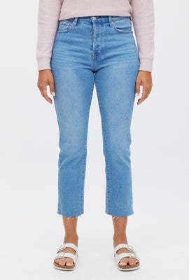 Jean droit taille haute