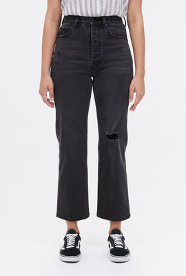 Jean droit taille super haute