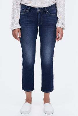 Mid Rise Sweet Crop Straight Jean