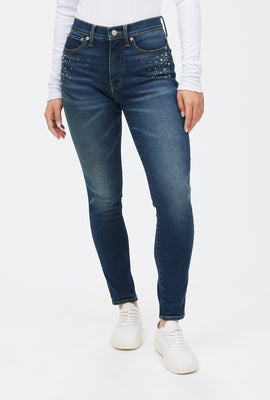 Jean Bridgette ajusté taille haute