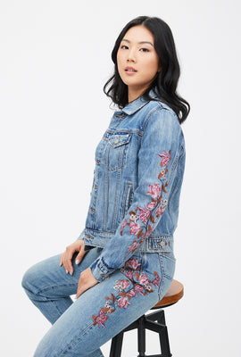 Veste cammionneur en denim Icon brodé