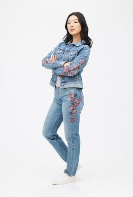 Icon Denim Embroidered Trucker Jacket