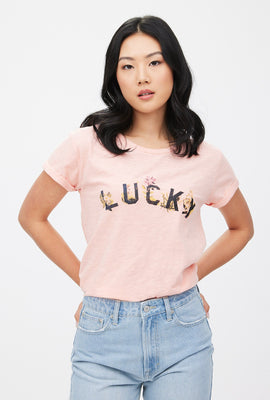 T-shirt à imprimé graphique Lucky Floral