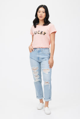 T-shirt à imprimé graphique Lucky Floral