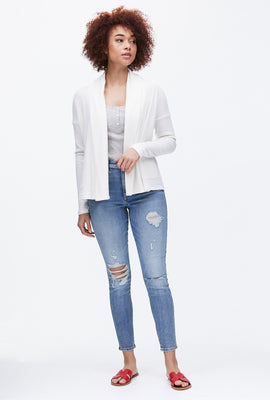Cardigan côtelé