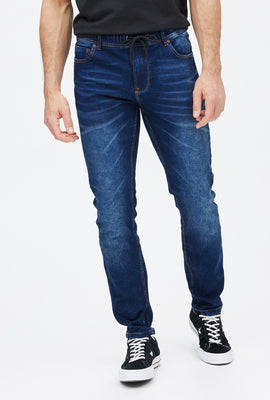 Jogger en tricot denim