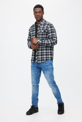 Chemise boutonnée à carreaux