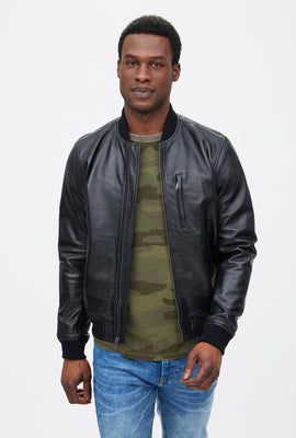 Veste aviateur en cuir