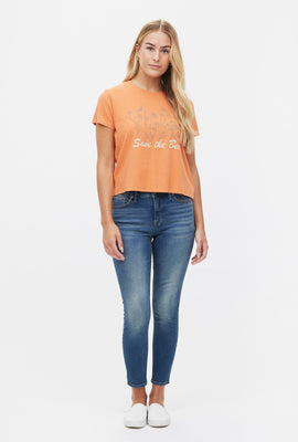 T-shirt à imprimé fleuri Save The Bees